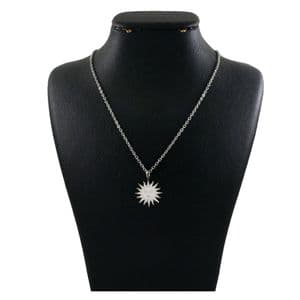 گردنبند نقره زنانه دلی جم طرح خورشید کد D 658