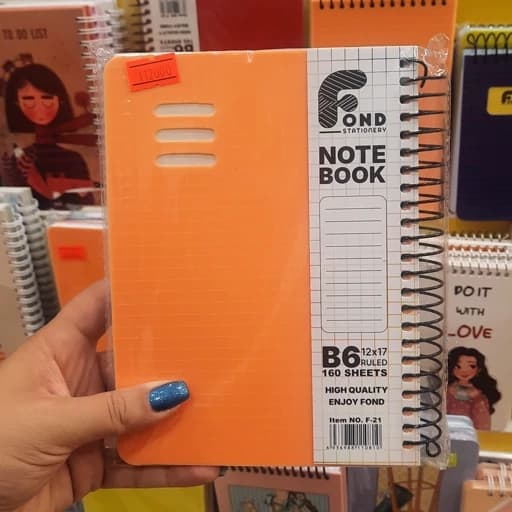 دفترچه یادداشت 160 برگ فنری