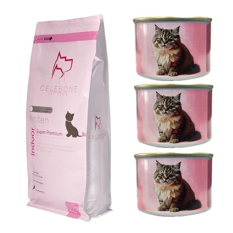غذای خشک بچه گربه سلبن مدل Kitten Pack با طعم مرغ به همراه کنسرو بسته 4 عددی — تصویر ۸