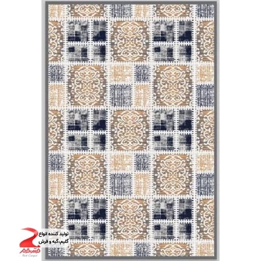 گلیم فرش ماشینی کاشان کد 301 فیلی سایز 6متری (2 در 3)