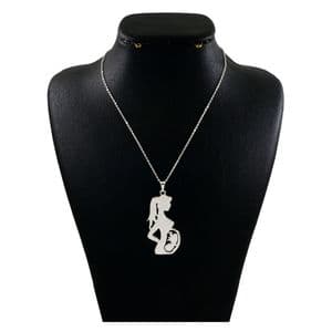 گردنبند نقره زنانه دلی جم طرح مادر باردار کد D 640