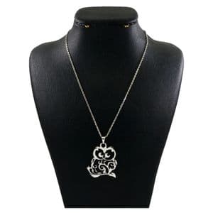 گردنبند نقره زنانه دلی جم طرح جغد کد D 623
