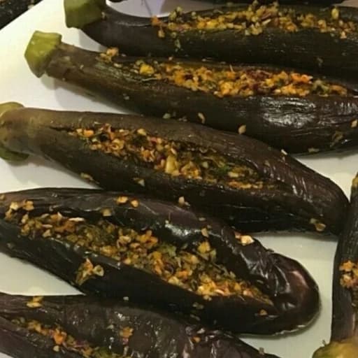 ترشی بادمجان شکم پر با سبزی های جنگلی شمال 2500گرمی — تصویر ۲