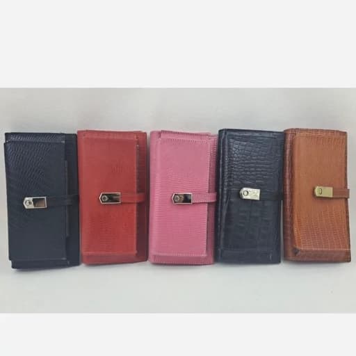 کیف پول چرم طبیعی گاوی زنانه جا گوشی دار