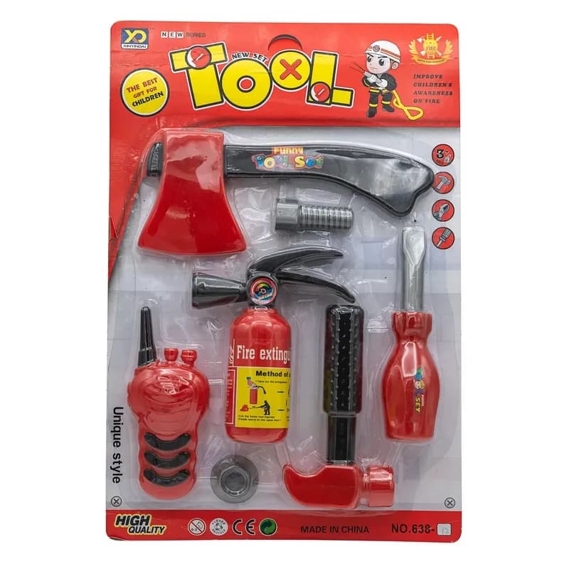 ست اسباب بازی لوازم آتش نشانی مدل Funny Tool Set مجموعه 7 عددی — تصویر ۵