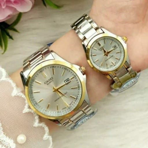 ساعت مچی ست مردانه و زنانه کاسیو(بند و بدنه استیل ) Casio — تصویر ۲