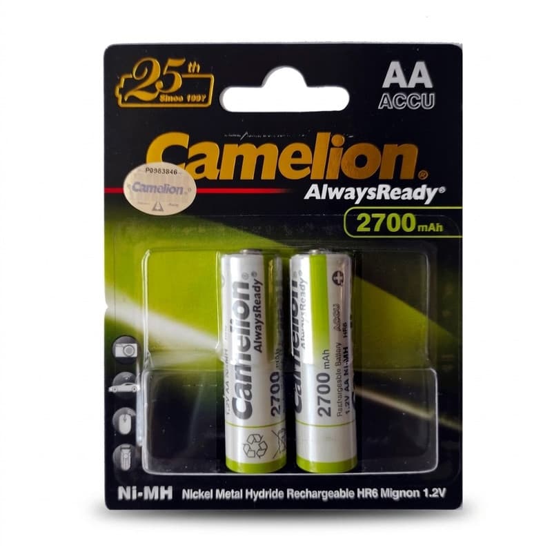 باتری قلمی قابل شارژ کملیون مدل AlwaysReady2700 بسته دو عددی — تصویر ۶
