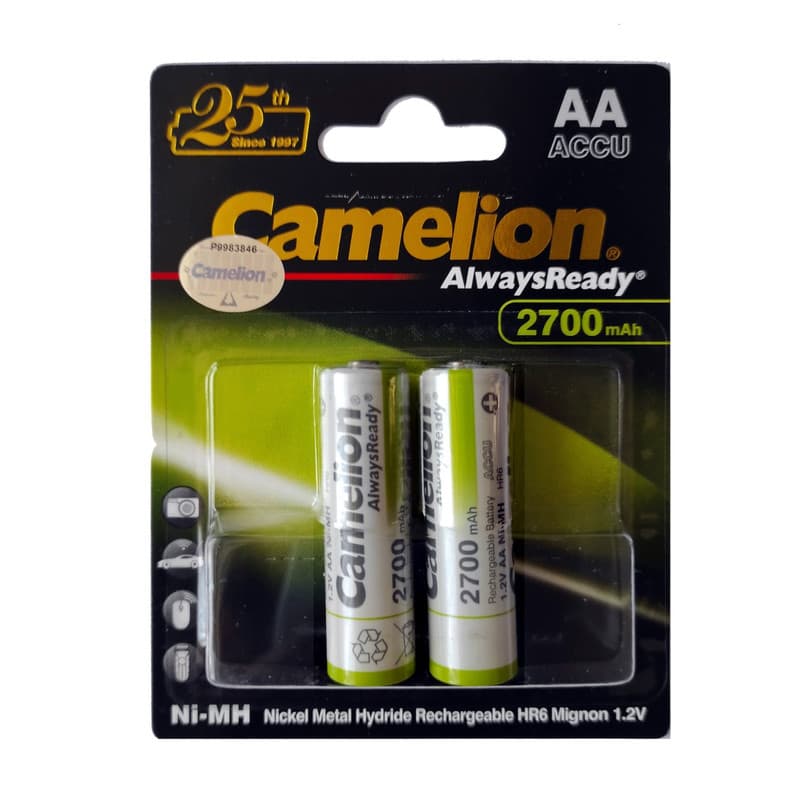 باتری قلمی قابل شارژ کملیون مدل AlwaysReady2700 بسته دو عددی — تصویر ۴
