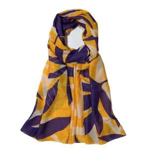 شال زنانه مدل نخی تابستانه خنک طرح برگ کد 1474