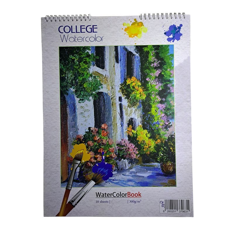 دفتر آبرنگ 10 برگ کالج مدل A3WP کد 42 — تصویر ۳