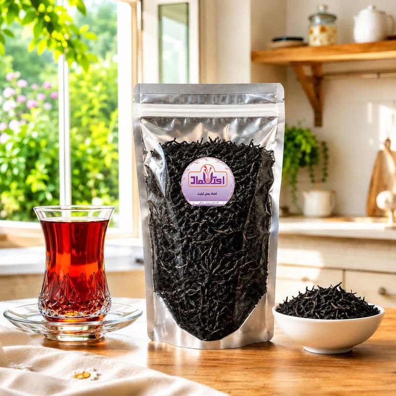 چای سیاه قلم ممتاز اعتماد - 500 گرم — تصویر ۲