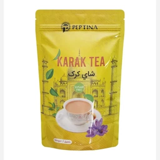 چای کرک زنجبیل پاکت 500 گرمی بدون شکر شیرین شده با استویا پپتینا