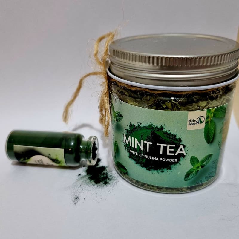 چای نعنا نوتروآلگ - 25 گرم به همراه پودر اسپیرولینا - 8 گرم — تصویر ۴