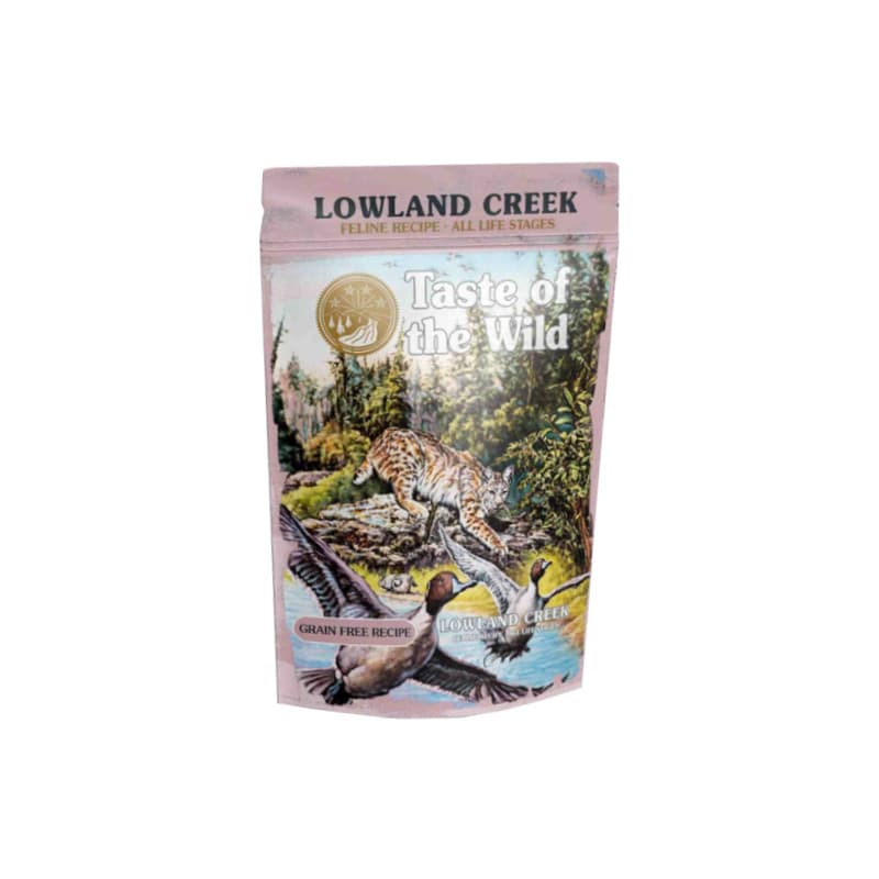 پوچ گربه بالغ تیست آف ویلد مدل Lowland Creek Chunks in Gravy طعم مرغ و گوشت پرندگان وزن ۸۵ گرم — تصویر ۲