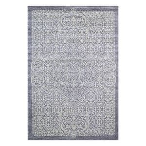 فرش ماشینی 320 شانه فرش سهند زمینه خاکستری حاشیه نقره ای مدل SO10.0A