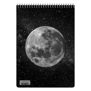 دفتر شطرنجی 100 برگ کارنیکا طرح روزنامه وینتج ماه Vintage Newspaper Moon کد 39957
