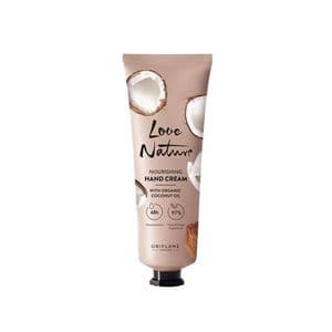 کرم مرطوب‌کننده دست اوریفلیم مدل LOVE NATURE Organic Coconut Oil مناسب برای انواع پوست حجم 75 میلی‌لیتر
