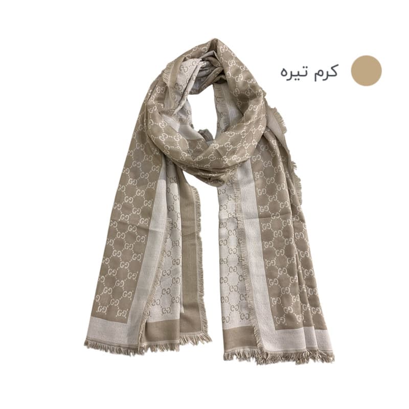 شال زنانه مدل کشمیر دور ریش کد 0008574 — تصویر ۳