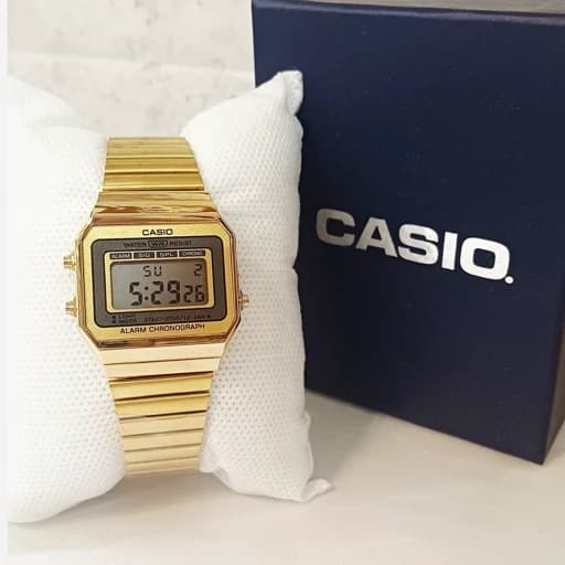 ساعت کاسیو CASIO مردانه زنانه هایکپی وینتیج مدل A700W طلایی