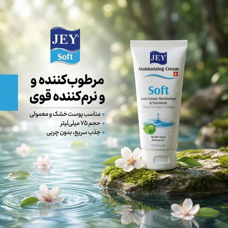 کرم مرطوب کننده جی مدل Soft حجم 75 میلی لیتر — تصویر ۲