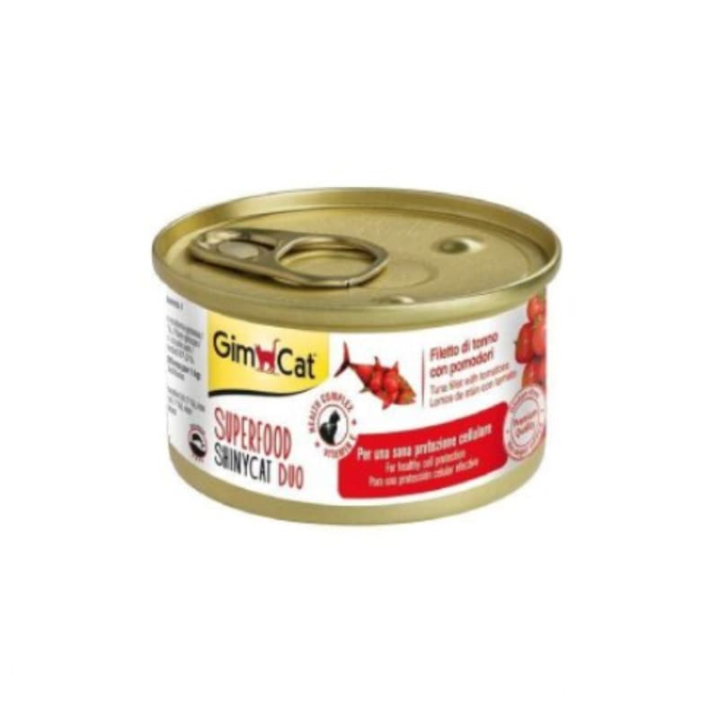 کنسرو غذای گربه بالغ جیم کت مدل Superfood Tuna Fillet & Tomato طعم ماهی تن و گوجه وزن 70 گرم بسته 6 عددی — تصویر ۳
