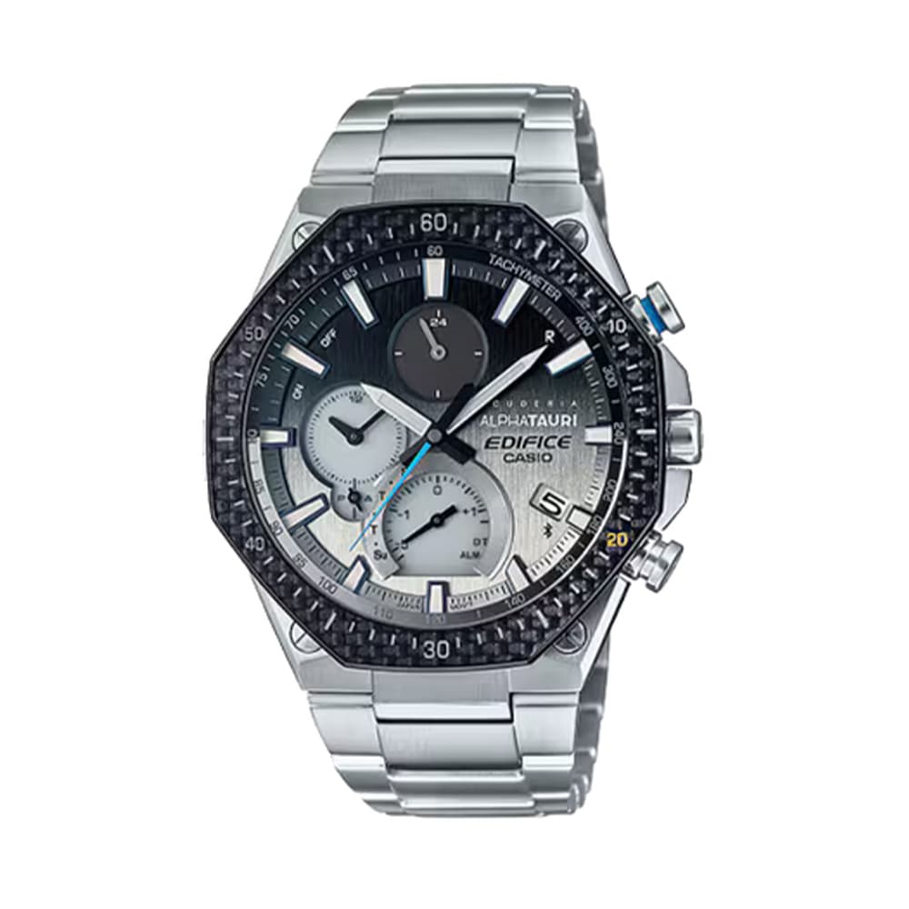 ساعت مچی مردانه کاسیو ادیفایس casio edifice EQB-1100AT-2A بند و قاب استیل رنگ ثابت،مسترکوالیتی. — تصویر ۱۰