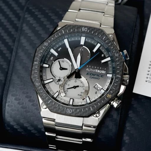 ساعت مچی مردانه کاسیو ادیفایس casio edifice EQB-1100AT-2A بند و قاب استیل رنگ ثابت،مسترکوالیتی.