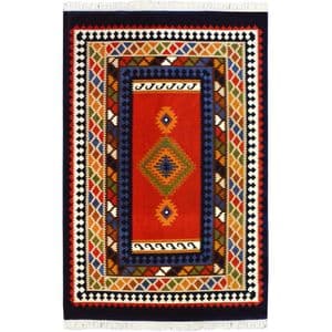 فرش ماشینی ستاره کویر یزد کد 220 زمینه سورمه ای
