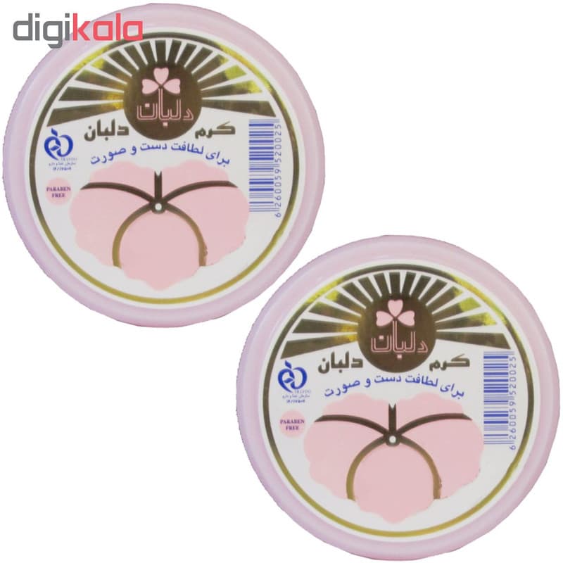 کرم مرطوب کننده دلبان مدل DB02 حجم 90 میلی لیتر مجموعه 2 عددی — تصویر ۲