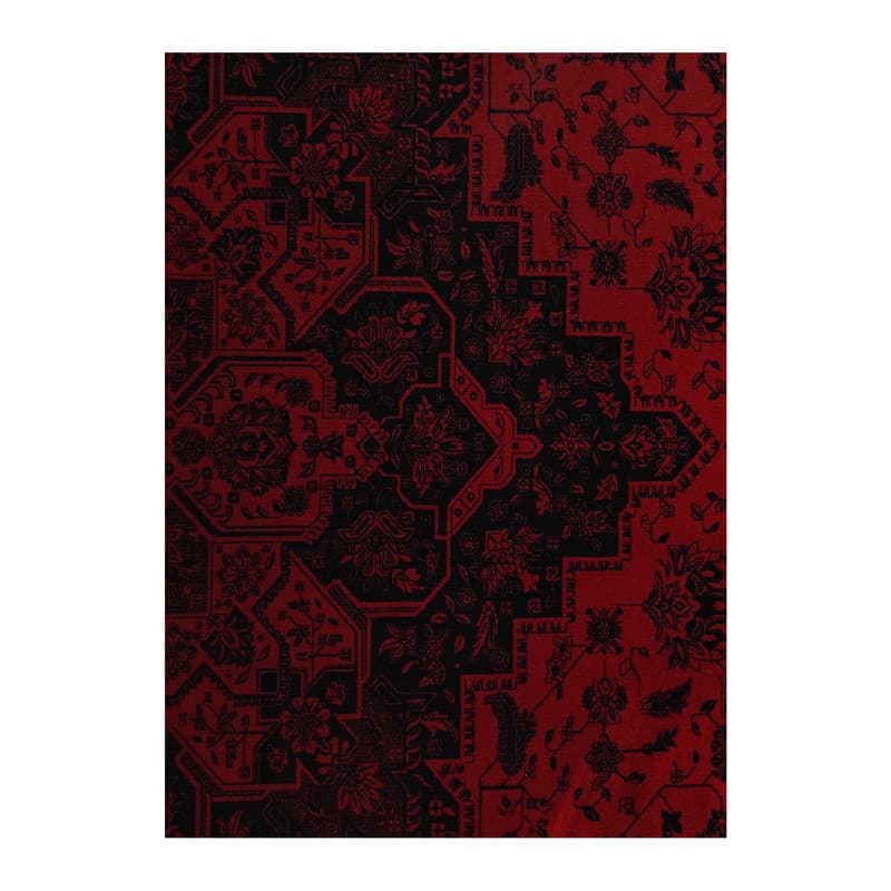 فرش ماشینی 1200 شانه فرش آرمانی زمینه لاکی حاشیه لاکی مدل 1257 — تصویر ۵