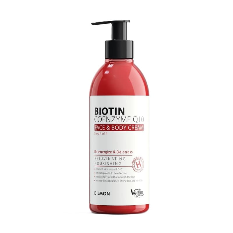 کرم مرطوب کننده دست و صورت دیلمون مدل BIOTIN مناسب انواع پوست حجم 350 میلی لیتر — تصویر ۴