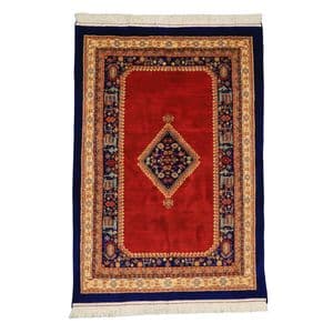 فرش دستباف سه و نیم متری طرح کف ساده قشقایی کد 40404111