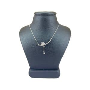 گردنبند نقره زنانه مدل پروانه طرح لبخند اویز دار کد 8796515