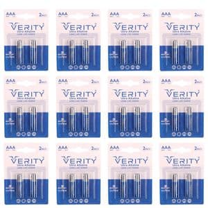 باتری نیم قلمی وریتی مدل Ultra Alkaline بسته 24 عددی