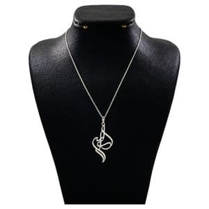 گردنبند نقره زنانه دلی جم طرح سارا کد D 280