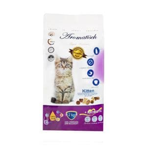غذا خشک گربه نابالغ آروماتیش مدل Kitten طعم گوشت بره وزن ۲ کیلوگرم