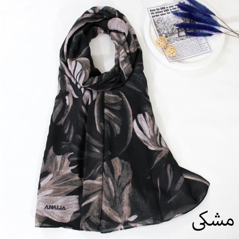شال زنانه مدل نخی پاییزی طرح جدید مزونی کد ana-2603 — تصویر ۵