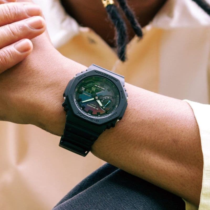 ساعت مچی عقربه‌ای کوارتز مردانه کاسیو مدل GA-2100RW-1ADR — تصویر ۵