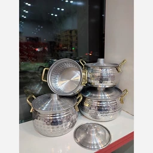 سرویس قابلمه 4 عددی روحی چکشی حبابی
