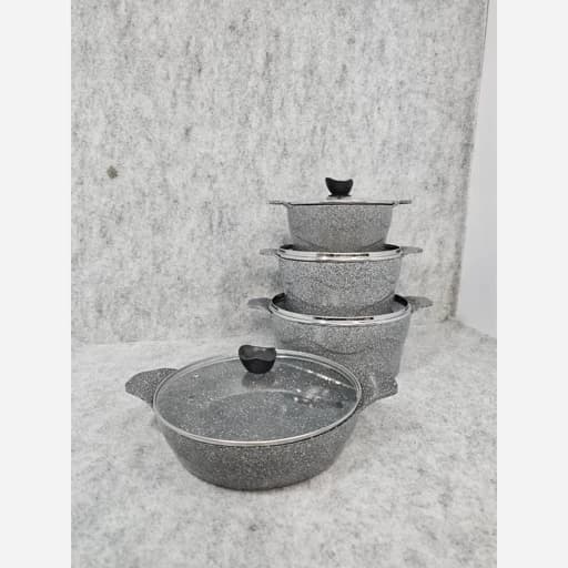 سرویس قابلمه وتابه 8پارجه چدن گرانیت دالغا