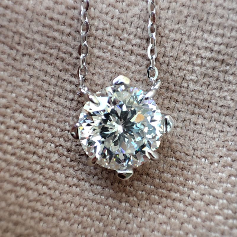 گردنبند نقره زنانه مدل Round Diamond — تصویر ۸