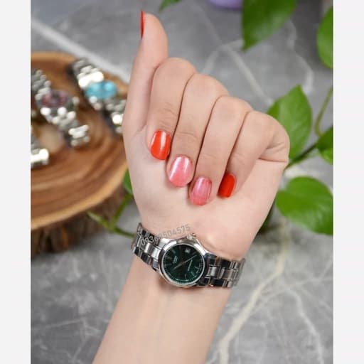 ساعت زنانه کاسیو استیل سبز