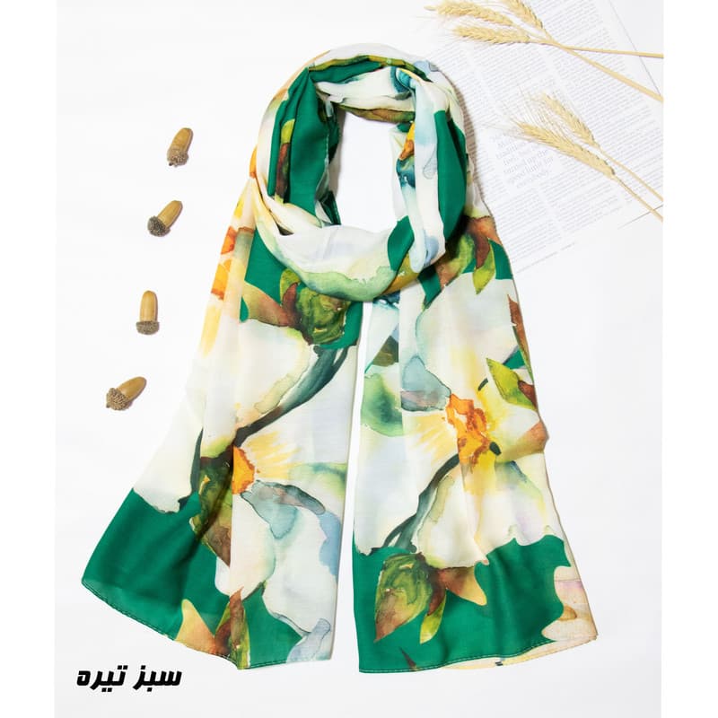 شال زنانه مدل نخی بهاری عیدانه کد a-1407 — تصویر ۲