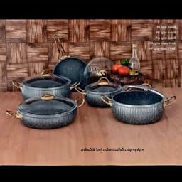 سرویس قابلمه 10 پارچه اویز EVIZ مدل سلین طوسی — تصویر ۳