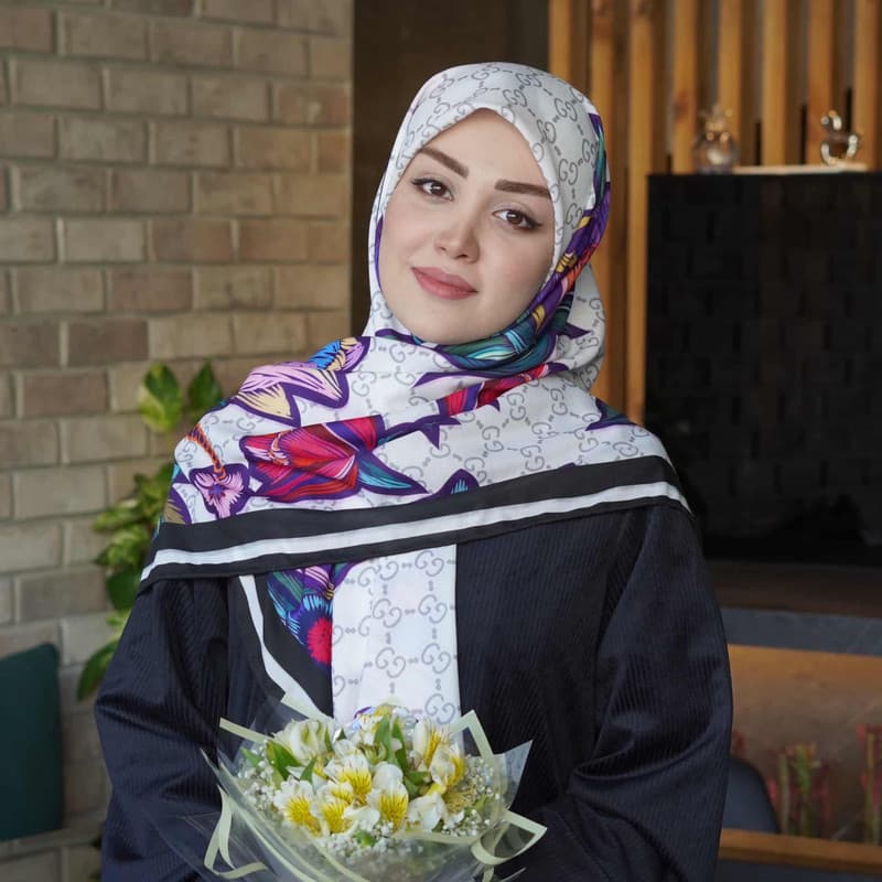 روسری زنانه مدل نخی بهاره مزونی کد 4000 — تصویر ۳