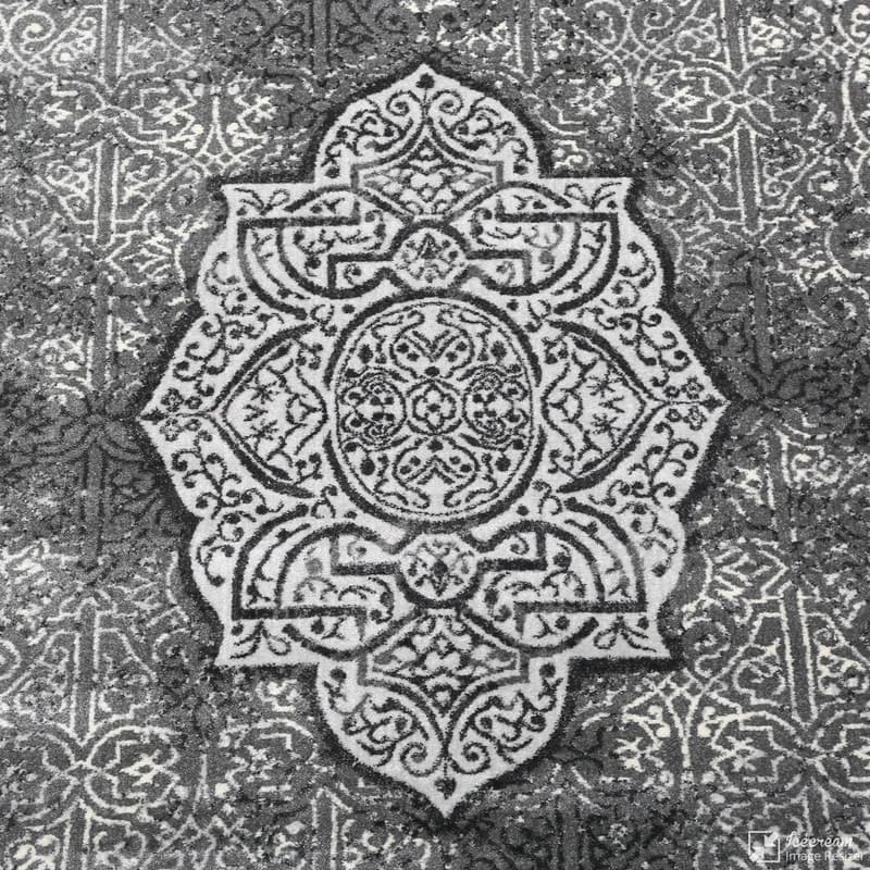 فرش ماشینی دنیای فرش مدل صبا کد1707 زمینه سیلور — تصویر ۶