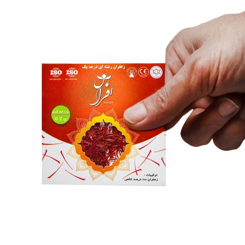 زعفران سوپر نگین افراس - 0.2 گرم بسته 20 عددی — تصویر ۲