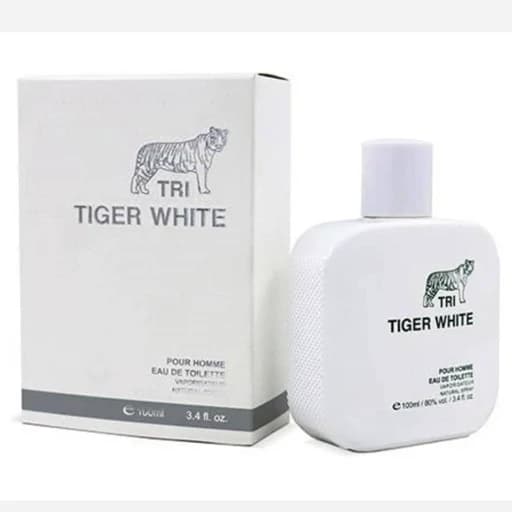 ادکلن TIGER WHITE رایحه ادکلن لاگوست سفید حجم صدمیل