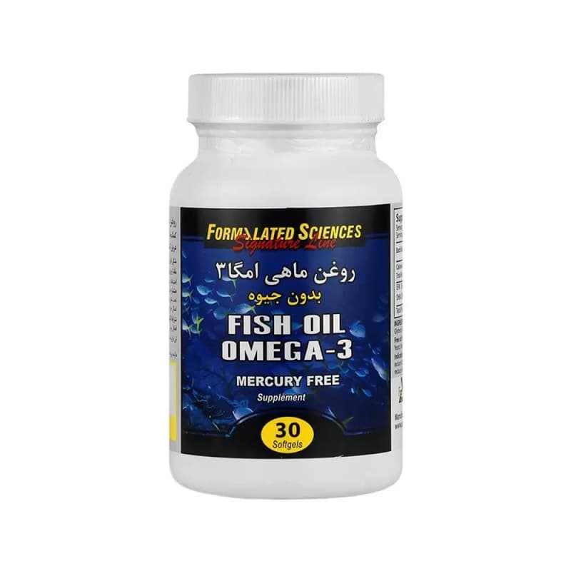 کپسول روغن ماهی امگا 3 فاقد جیوه فرمولیتد ساینسز بسته 30 عددی — تصویر ۲