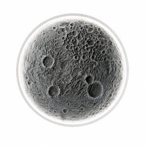 تابلو نوری طرح MOON17 مدل ماه برجسته فریم سفید